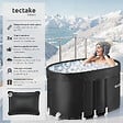 TECTAKE - Baignoire à glace ESPOO avec isolation triple et cadre en aluminium noir - vignette