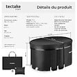 TECTAKE - Baignoire à glace ESPOO avec isolation triple et cadre en aluminium noir - vignette