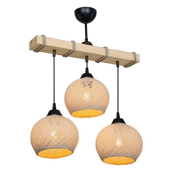 ENTREPOT BRICO - Suspension luminaire Plafonnier Fiona Ε27 crème-naturel 50x20x63cm - large
