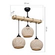 ENTREPOT BRICO - Suspension luminaire Plafonnier Fiona Ε27 crème-naturel 50x20x63cm - vignette