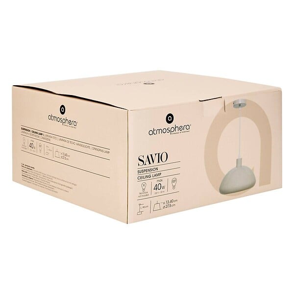 ATMOSPHERA - Suspension "Savio" beige D27,5cm - large