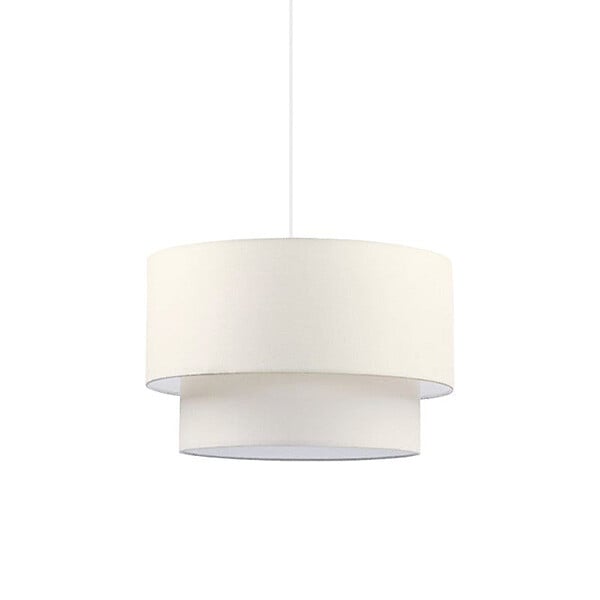 ENTREPOT BRICO - Suspension luminaire plafonnier abat jour blanc crème 30x20 cm - large