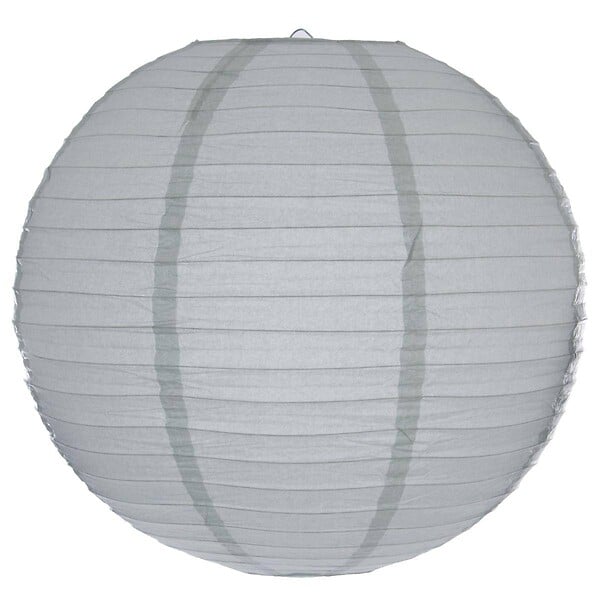 ATMOSPHERA - Lanterne boule - papier et métal - D45 cm - Gris clair - large