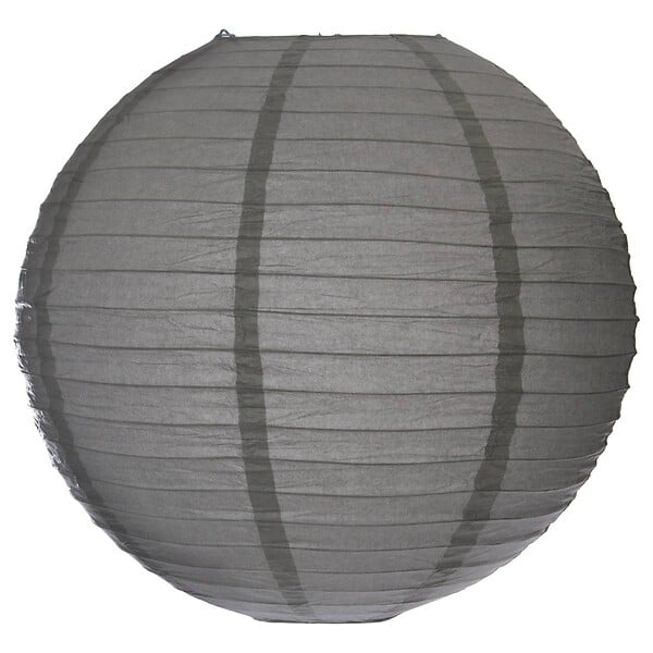 ATMOSPHERA - Lanterne boule - papier et métal - D45 cm - Gris clair - large
