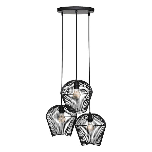 ATMOSPHERA - Suspension "Jena" métal noir D26cm - large