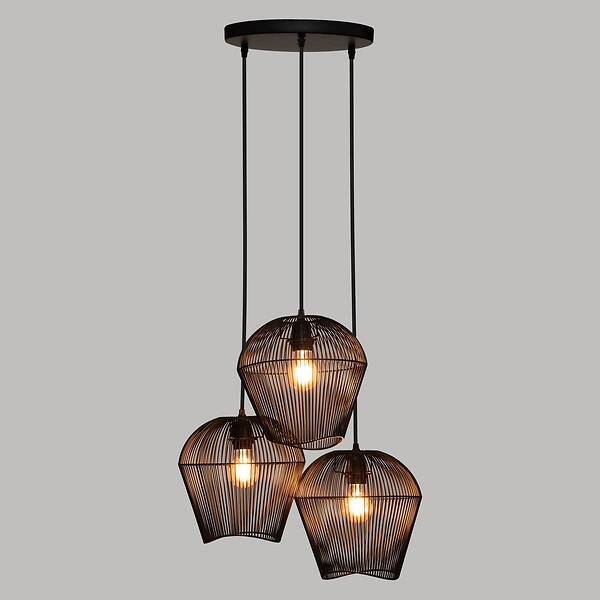 ATMOSPHERA - Suspension "Jena" métal noir D26cm - large