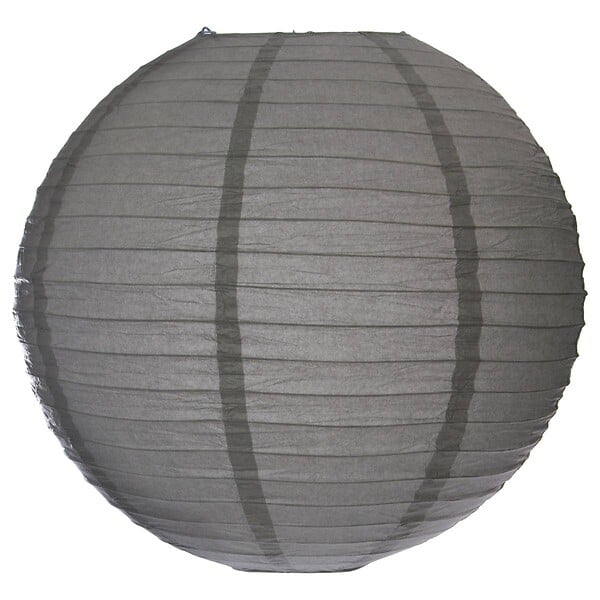 ATMOSPHERA - Lanterne boule - papier et métal - D45 cm - Gris anthracite - large