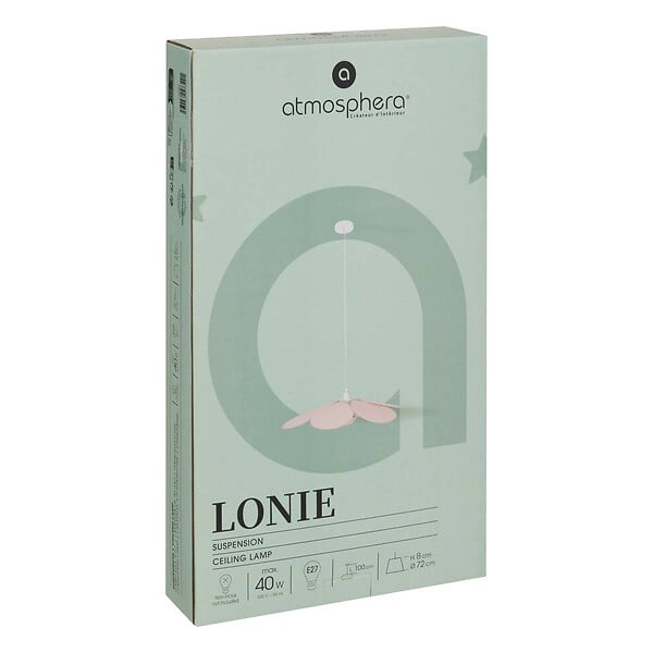 ATMOSPHERA - Suspension pétales D.72cm rose - large