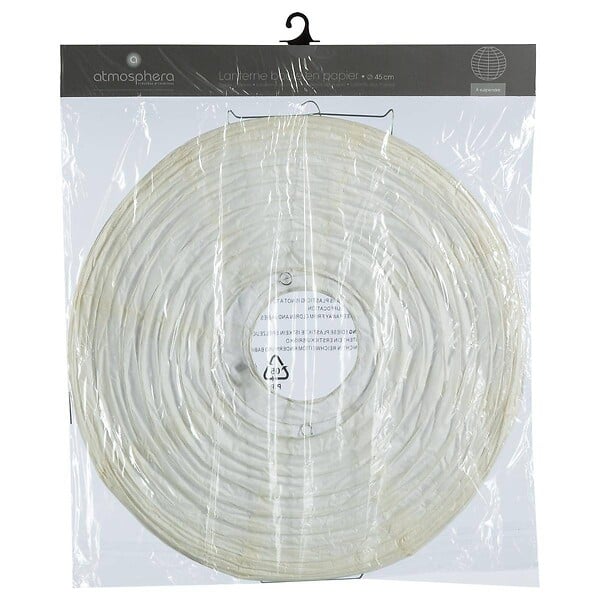 ATMOSPHERA - Lanterne boule papier blanc D45cm - large