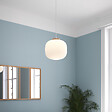 ATMOSPHERA - Suspension verre "Travis" blanc D25cm - vignette