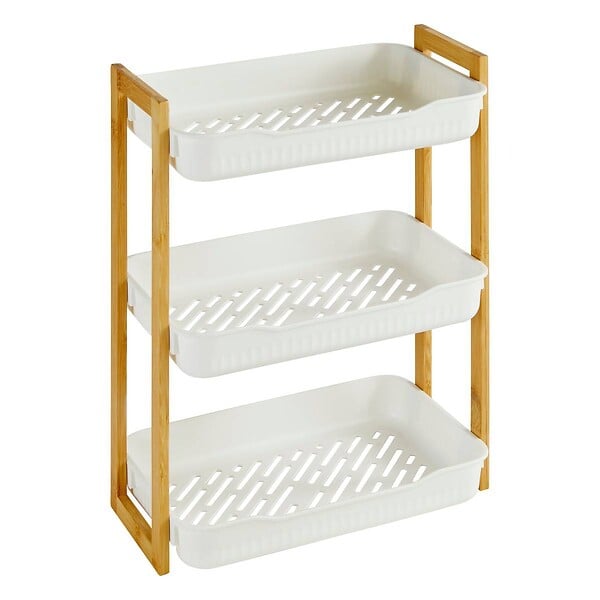 5 FIVE SIMPLY SMART - Étagère "Naturéo" 3 niveaux en bamboo - large