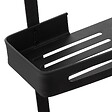 5 FIVE SIMPLY SMART - Serviteur de douche 2 niveaux stick adhésif noir "Blackalu" - vignette