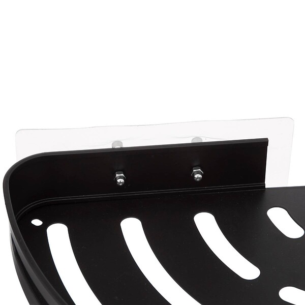 5 FIVE SIMPLY SMART - Étagère de douche d'angle stick adhésif noir "Blackalu" - large