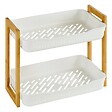5 FIVE SIMPLY SMART - Étagère "Naturéo" en bambou blanc 27x20,5cm - vignette