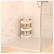 5 FIVE SIMPLY SMART - Étagère d'angle "Naturéo" 3 niveaux en bambou blanc 29x22cm - vignette