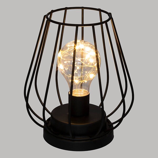 ATMOSPHERA - Lampe en métal noir "Madi" H18cm - large