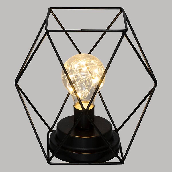 ATMOSPHERA - Lampe en métal noir "Madi" H18cm - large