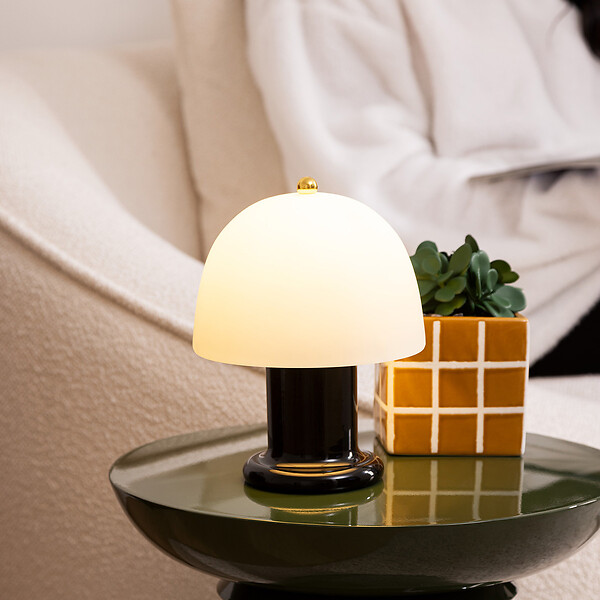 ATMOSPHERA - Lampe à poser LED Rick noir H21cm - large