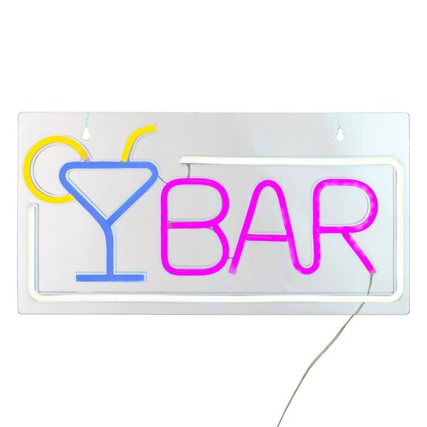ATMOSPHERA - Tube néon mural led "Bar" L 42cm - large