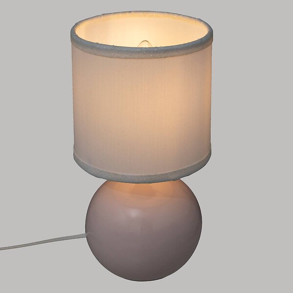ATMOSPHERA - Lampe céramique "Timéo" H25cm rose clair - large