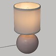 ATMOSPHERA - Lampe céramique "Timéo" H25cm rose clair - vignette