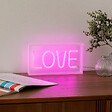ATMOSPHERA - Tube néon à poser led "Love" rose L 23cm - vignette