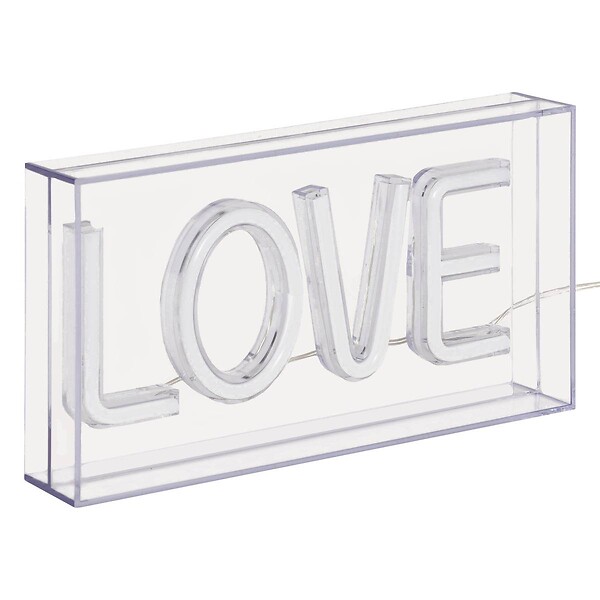ATMOSPHERA - Tube néon à poser led "Love" rose L 23cm - large