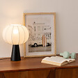 ATMOSPHERA - Lampe à poser "Tobie" coton argent H33cm - vignette