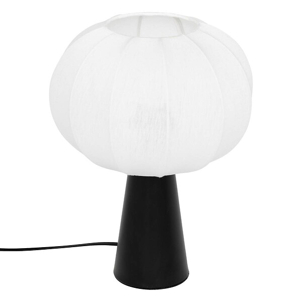 ATMOSPHERA - Lampe à poser "Tobie" coton argent H33cm - large
