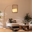ATMOSPHERA - Lampadaire arche "Tilio" doré H195cm - vignette