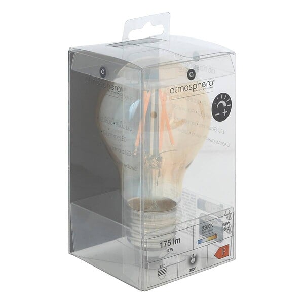 ATMOSPHERA - Ampoule LED "Standard" ambre D6cm E27 - large