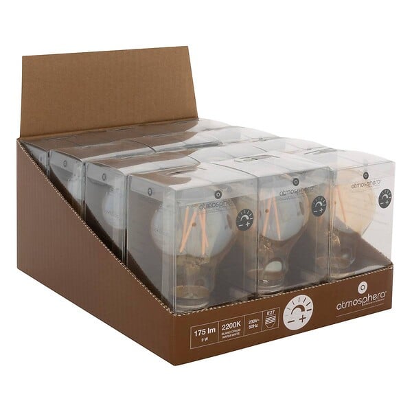 ATMOSPHERA - Ampoule LED "Standard" ambre D6cm E27 - large