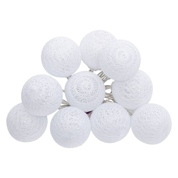 ATMOSPHERA - Guirlande led à pile "Tara" 10 boules lumineuses L165cm - large