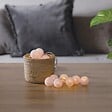 ATMOSPHERA - Guirlande LED 16 boules pile rose clair L255cm - vignette