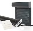 AVOSDIM - Volet roulant electrique filaire Alu Gris Anthracite - L120 x H120 cm - Motorise avec commande murale - Recoupable - vignette