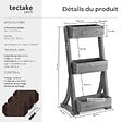 TECTAKE - Jardinière verticale FLORA en bois laqué avec toile de paillage gris - vignette
