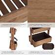 TECTAKE - Jardinière verticale FLORA en bois laqué avec toile de paillage marron - vignette