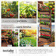 TECTAKE - Jardinière verticale FLORA en bois laqué avec toile de paillage marron - vignette