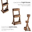 TECTAKE - Jardinière verticale FLORA en bois laqué avec toile de paillage marron - vignette