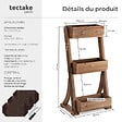 TECTAKE - Jardinière verticale FLORA en bois laqué avec toile de paillage marron - vignette