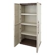 INTEC - Armoire de rangement haute 2 portes 3 étagères - 70 x 39 x 165 cm - Armoire Intérieur/Exterieur Résistante INTEC - vignette