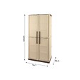INTEC - Armoire de rangement haute 2 portes 3 étagères - 70 x 39 x 165 cm - Armoire Intérieur/Exterieur Résistante INTEC - vignette