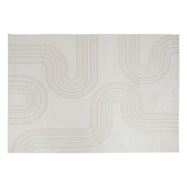 ATMOSPHERA - Tapis effet laine Anoai blanc 150x100cm - large