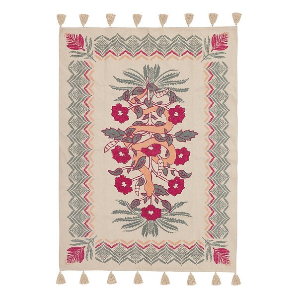 ATMOSPHERA - Tapis "Wild" coton tufté vert céladon 120x170cm - large