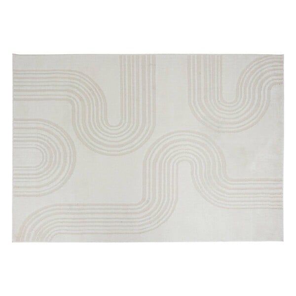 ATMOSPHERA - Tapis effet laine Anoai blanc 150x100cm - large