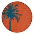 ATMOSPHERA - Tapis d'extérieur "Yucatan" bleu canard D120cm - vignette