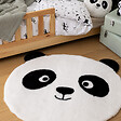 ATMOSPHERA - Tapis enfant panda "Andy" noir & blanc D100cm - vignette