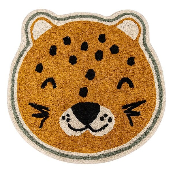 ATMOSPHERA - Tapis enfant léopard Kori jaune ocre D90cm - large