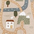 ATMOSPHERA - Tapis enfant route Niels Jute 100x150cm - vignette