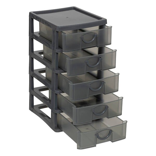 5 FIVE SIMPLY SMART - Rangement tour plastique 5 tiroirs grand modèle - large